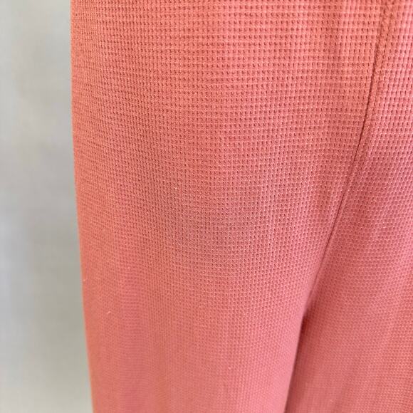 Athleta pink waffle knit Wind Down jumpsuit Size Small v neck wide leg - Picture 10 of 15